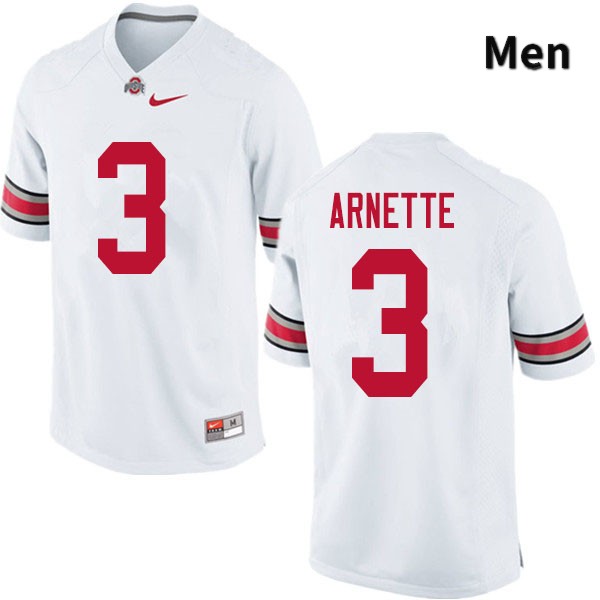 Ohio State Buckeyes Damon Arnette Men's #3 White Authentic Stitched College Football Jersey